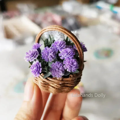 Dollhouse Handmade Mini Furniture Fruit Basket Vegetable Basket Food Play Model House Dollhouse Scene Kitchen Accessories