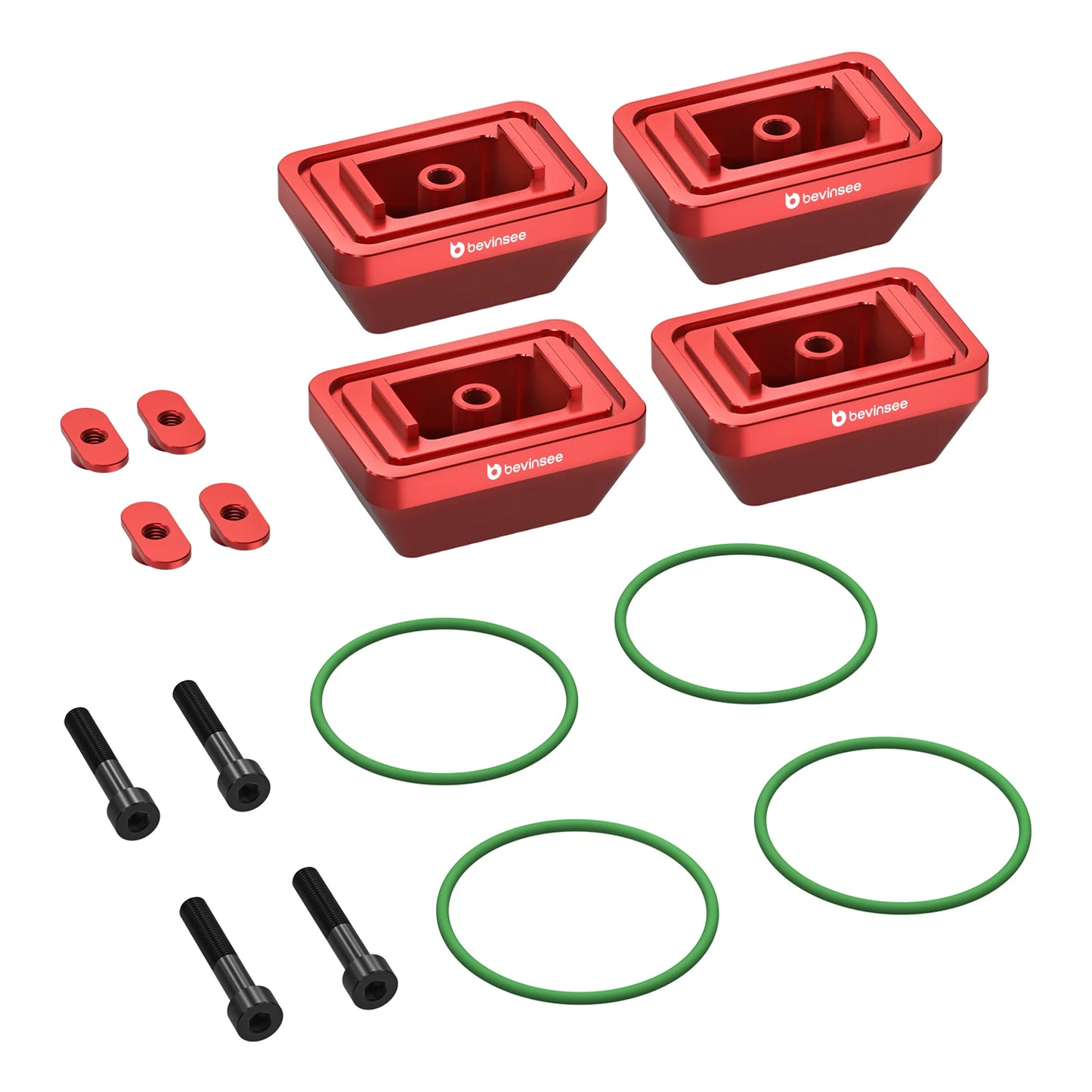 BEVINSEE Jack Pad Set for BMW X1 E84,M2 F87,M3 E90/E92/E93/F80,M4 F82/F83,F20 F10 F30 F31 F32 F33 F36 F22 F23 F12 E91 E92 E93