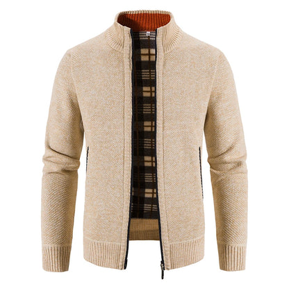 Men Sweater Jacket Winter Autumn Cold Coat Fleece Zipper Cardigan Soft Jumpers Turtleneck Warm Y2K High Quality Outerwear