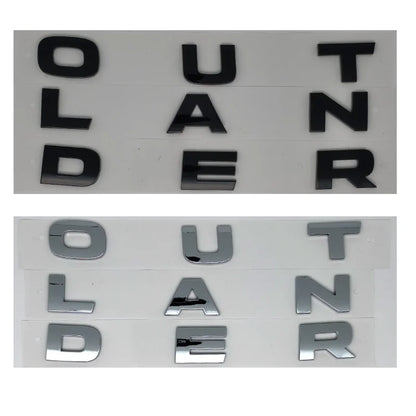 Para outlander 2023 2024 abs frente logotipo do carro carta adesivo acessórios de estilo do carro