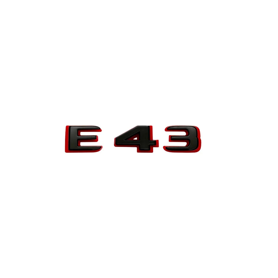 2024 New style Two tone Letters Numbers Emblem E43 E53 E63s for Car Fender Trunk Rear W212 W213 W214 Sticker