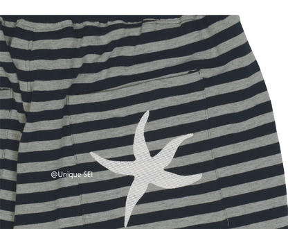 Unique Street Style Korean Lazy Star Embroidery Striped Sweatpants Casual Sporty Long Trousers for Women Straight Leg Pants