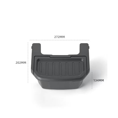 Armrest Rear Storage Box For Tesla Model YL 6-Seats 2026 TPE Center Console Under Air Vent Storage Case Trash Can Organizer Tray