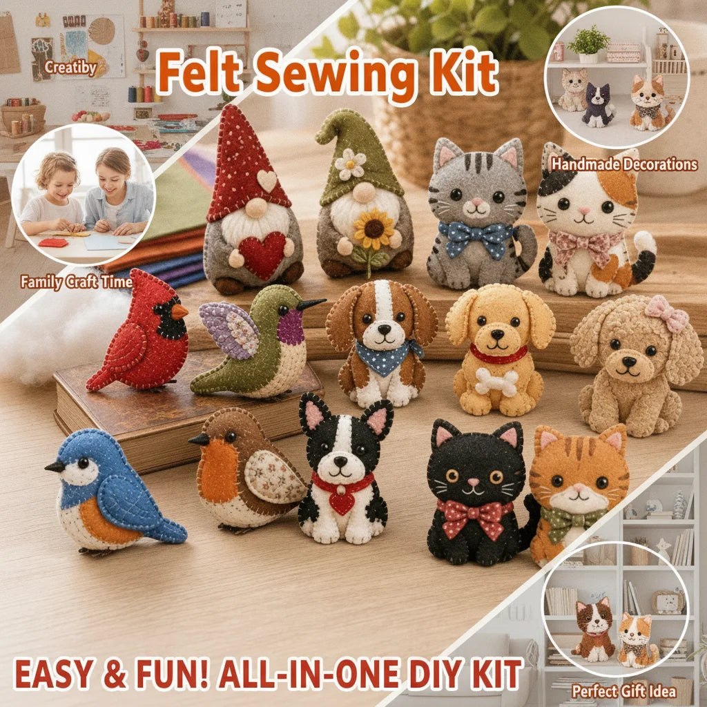 Cute 3D Beaded Fabric DIY Kit - Creative Handmade Material Pack New Arrival