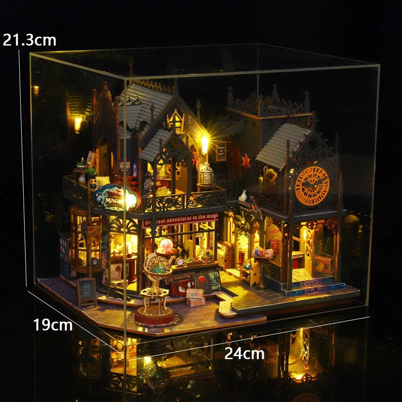 DIY Miniature Doll House Wooden Case 3D Puzzle Model Making Room Toys Home Bedroom Decor With Furniture DollHouses