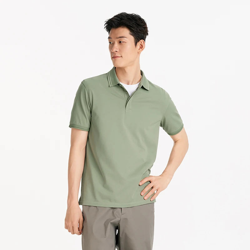 Semir Men Polo Shirt Mulberry Silk Texture Business Basic Knit 2026 Summer Casual Style Soft Lightweight Office Wear Top