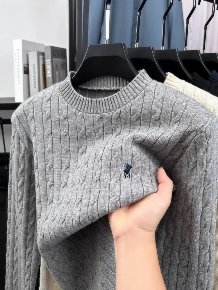 Designer Brand Pony Embroidery Fashion Sweater Men Classic Paul Fashion Jacquard Autumn/Winter Round Neck Warm Knitted Pullover