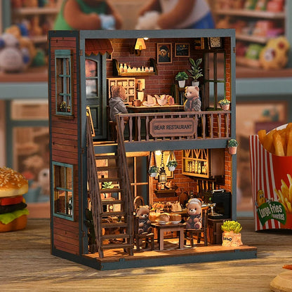 Wooden Mini DIY Doll House Kit Handmade Room 3D Puzzle Assembly Building With Furniture For Friends Christmas Gifts Dollhouse