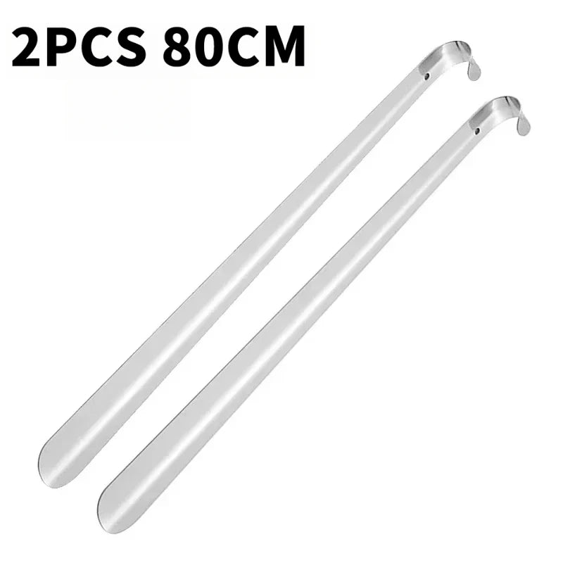 80cm Extra Long Shoe Horn Stainless Steel Silver Metal Shoes Remover Shoehorn Lifter Aid Slip Shoe Pull Tool Shoespooner