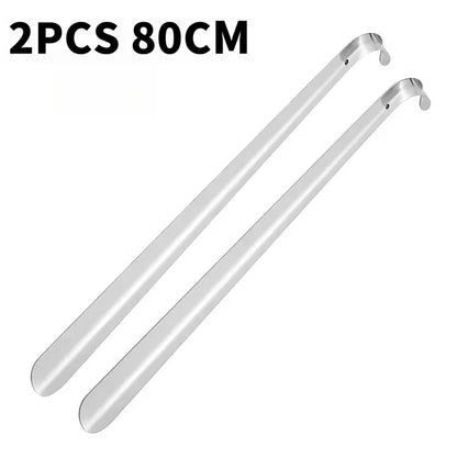 80cm Extra Long Shoe Horn Stainless Steel Silver Metal Shoes Remover Shoehorn Lifter Aid Slip Shoe Pull Tool Shoespooner