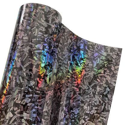 Premium PET Gloss Forged Carbon Fiber Vinyl Wrap Roll Self Adhesive Decal Vehicle Car Wrapping Foil