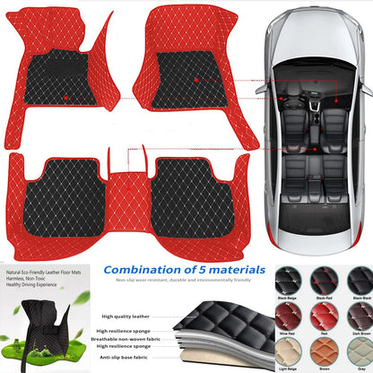 3D PU-leather Waterproof Custom Car Floor Mats For Toyota RAV4 2005-2025 Years Auto Carpets Coche Accessorie Liners