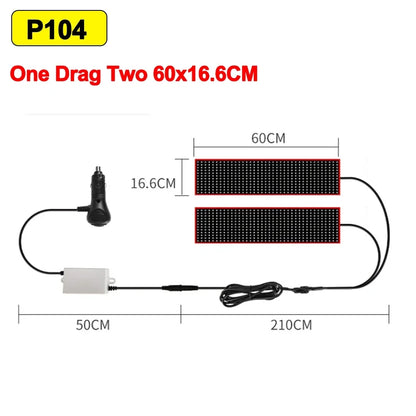 APP Remote Control Truck Devil Eye LED Pixel Panel Light 5V/2A DIY Custom Text Lighting Scrolling Foldable For Board Windshield