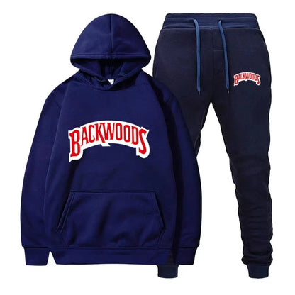 Winter Hoodie Sets Men Fashion Fleece Red Hoodies Black Brand Pants Casual Jogger Suit Tracksuit Sweatshirt Woman Pullover