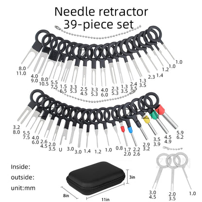 Car Terminal Removal Tool Kit - Wiring Harness Connector Pin Extractor Set with Storage Case for Automotive Electrical Repair