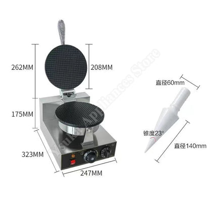 Crispy Ice Cream Cone Maker Commercial Ice Cream Waffle Cone Machine Wafer Biscuit Machine Automatic Egg Roll Making Machine