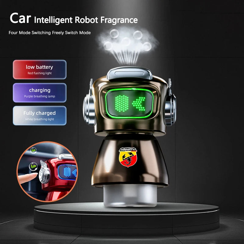Car Air Outlet Robot Perfume Clip Auto Fragrance Diffuser For FIAT Abarth 500 Pulse Panda Tipo Strada 600 500L Mobi Doblo Toro