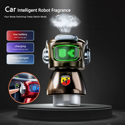 Car Air Outlet Robot Perfume Clip Auto Fragrance Diffuser For FIAT Abarth 500 Pulse Panda Tipo Strada 600 500L Mobi Doblo Toro