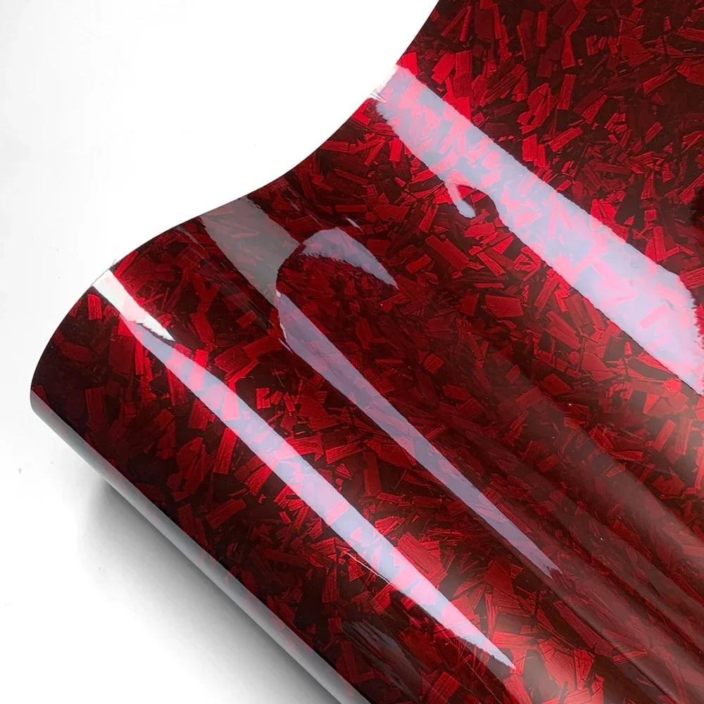 Carbon Fiber Vinyl Film Self Adhesive  Auto Tuning Vinyl Wrap Glossy Black Red Car Body Film Motorcycle Stickers Car Accessories