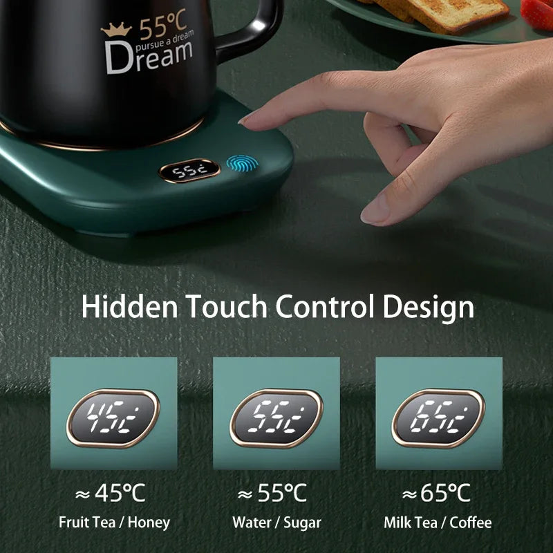 USB Coffee Mug Warmer 3 Temperature Settings Beverage Cup Warmer for Cocoa Tea Water Milk for Home Office Desk Use Heating Plate