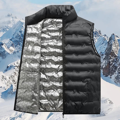 8XL Men Winter Brand Warm Vest Jacket Autumn Lightweight Outwear Vests Waistcoat Men Outfits Fashion Sleeveless Jacket Vest Male