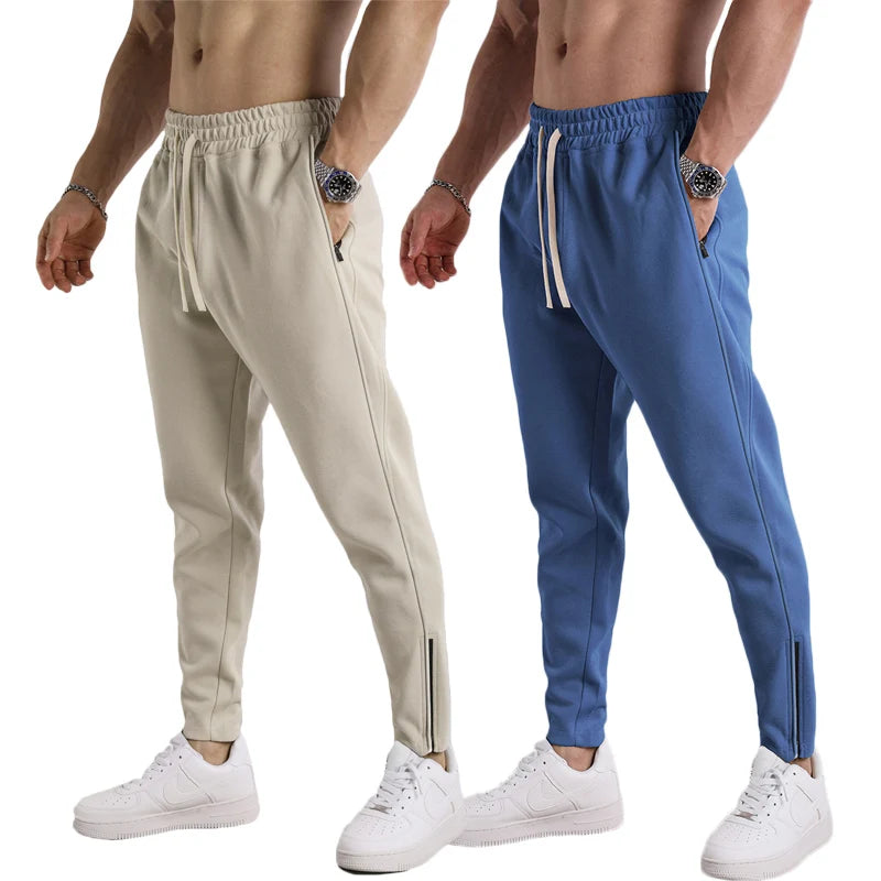 New Solid Color Sweatpants Casual Workout Pants Autumn 1/2Pcs Lightweight Cargo Trousers Outdoor Gym Fitness Drawstring Trousers