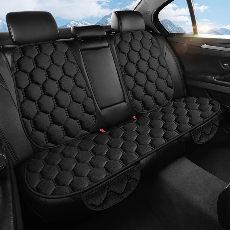Winter Warm and Thick Velvet Car Seat Cushion Four Seasons Universal Single Seat Small Three piece Plush Warm Five Seat Anti sli