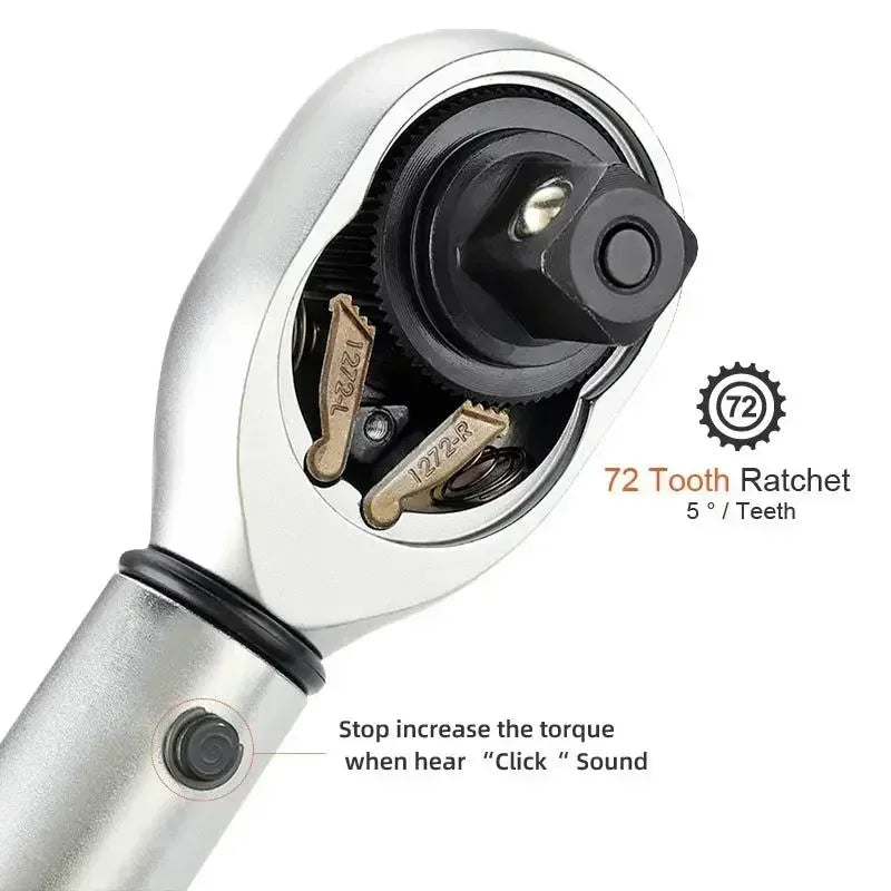 3/8" 5-60N.m Square Drive ±3% High Precision Torque Wrench 1pc 3pcs 7pcs 8pcs Set Bicycle Motorcycle Automotive IDY Hand Tools