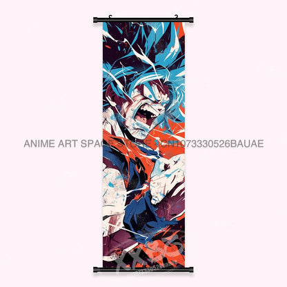 Dragon Ball Anime Wall Artwork Canvas Mural Scrolls Pictures Anime Character Son Goku Hanging Painting Poster Home Decoration