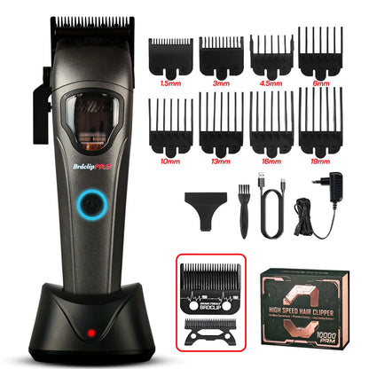 10000RPM BRD 633 Professional Electric Hair Clipper Magnetic Levitation Motor Hair Trimmer for Man with Base DLC Blade Barber