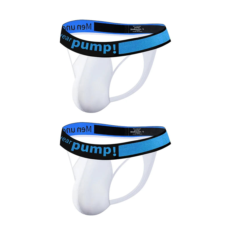 Men's Modal Soft Skin-Friendly Lightweight Thong, Front Double Hollow Out Single Thong Design, Contrast Waistband Underwear
