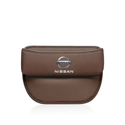 Car Organizer Box Leather Crevice Gap Storage Bag For Nissan 350z 370z altima Armada Frontier Kicks Leaf nismo pulsar Qashqai
