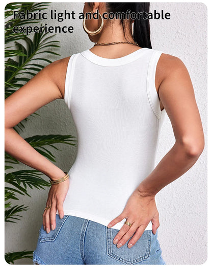 6/3/1 Piece Ladies Bottoming Solid Color Fashion Threaded Vest Casual Joker Sports Girl Mixed Color Combination Coat Parent-chil