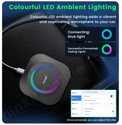 Carlinkit S2 Android 13 Tv Box SM6115 8 Core Carplay Wireless Android auto Support Youtube Netfilx IPTV Spotify Physical Switch