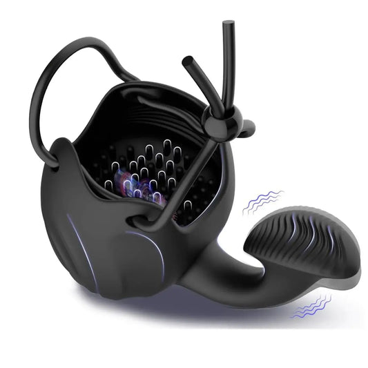 Vibrating Cock Ring Male Sex Toys Penis Ring Vibrator Adult Toys for Men Perineum Stimulator with 9 Vibration Testicle Toys