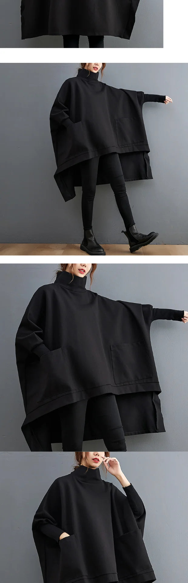 plus Size High Collar Casual Long Sve Sweatirt for plus Size Women Autumn Faion Comfortable Loose Fit Slimming Effect