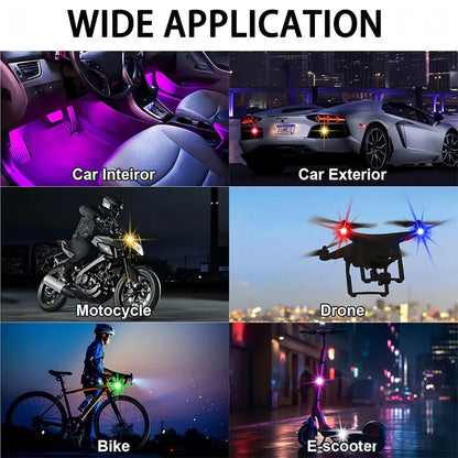 RGB Led Car Strobe Lights Motorcycle LED Flash Position Wireless Light Aircraft Airplane Helicopter Warning Lights Accessories