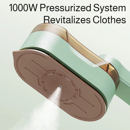 Foldable Handheld Garment Steamer Iron With 360° Swivel Rotating Handle Dry/Wet Dual Use Portable Steam Press For Clothes
