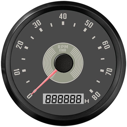 ELING Car 85mm Tachometer 0-8000RPM 0-10000RPM with LED Hourmeter Adjustable Red Yellow Backlight for Motorcycle Boat 9-32V