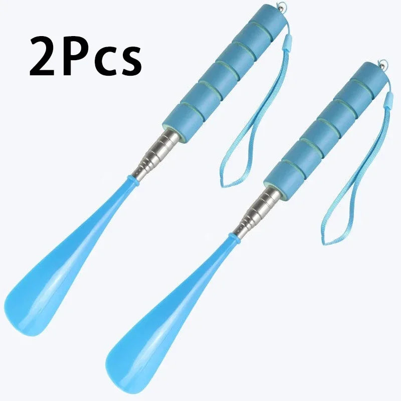 Best-Selling Stretchable Long Shoehorn 30cm-71cm Metal Shoehorn Pregnant Women And The Elderly Shoe Spoon Without Bending Shoes