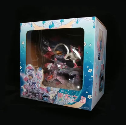 Pokemon Gk Figure Sylveon Shroomish Clamperl Fairy Island Resin Collectible Anime Display Model Home Desktop Decoration