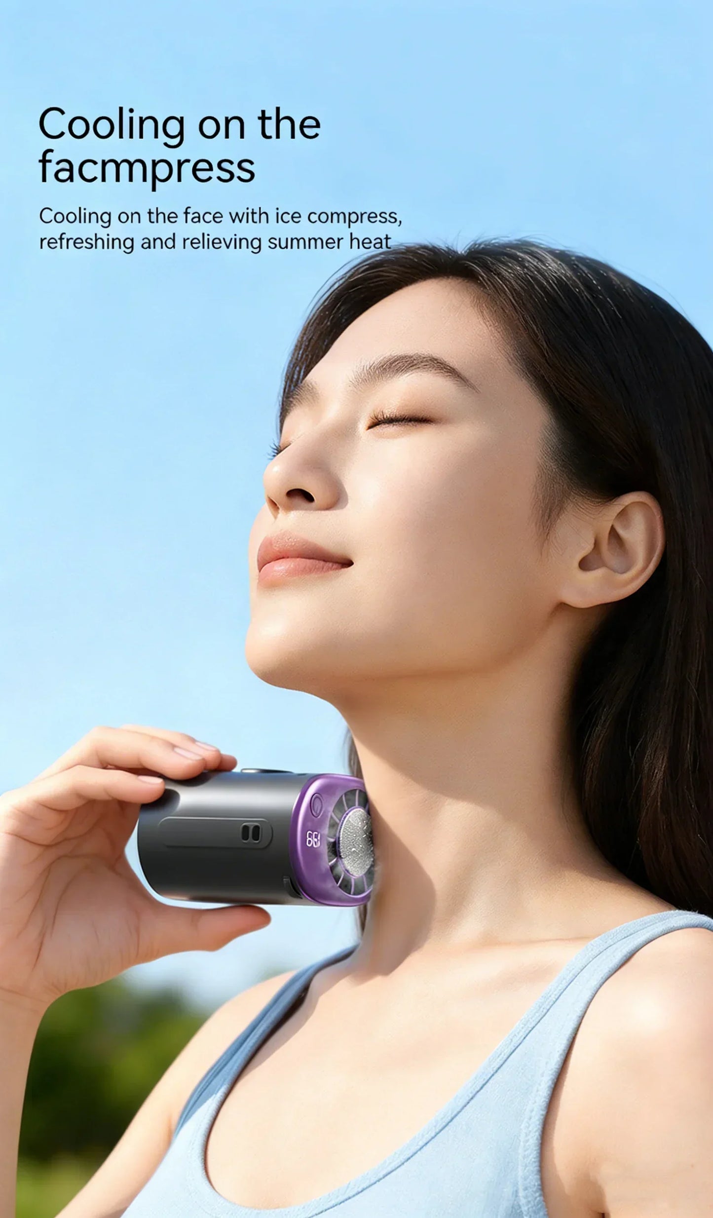 Car Clip on Air Conditioner 199 Speeds Adjustable 360° Rotation Semiconductor Cooling Fan Wide Clamp