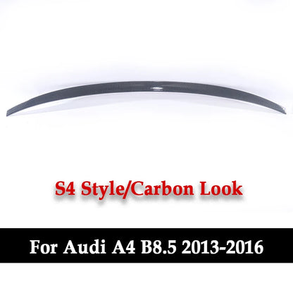 For Audi A4 B8.5 4 Door 2013-2016 M4 S4 Style ABS Material Glossy Black Rear Trunk Boot Lid Car Spoiler Wings Tuning Accessories