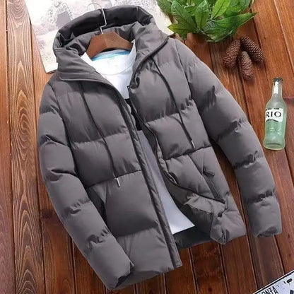 NewEuro-American Version Men's Thick Down Hooded JacketCasualWarm CoatBusiness Wear Winter Fashion TrendVersatile Windproof male