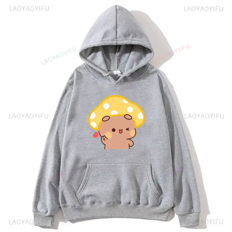 Couple Hoodies Bubu Dudu hoodie Sweatshirt Cartoon Kawaii Print Pullover Harajuku Men Women Sudaderas warm fleece hooded