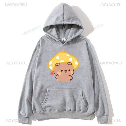 Couple Hoodies Bubu Dudu hoodie Sweatshirt Cartoon Kawaii Print Pullover Harajuku Men Women Sudaderas warm fleece hooded