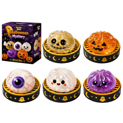 Halloween Ghost Maltose Squishy Squeeze Toy Hand Grip Stress Relief Fidget Sensory Gift Box Set Kids Party Decor