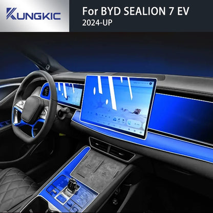 Auto Central Control TPU Navigation Anti Scratch interior Protection Film Navigation For BYD SEALION 7 EV 2024 Accessories
