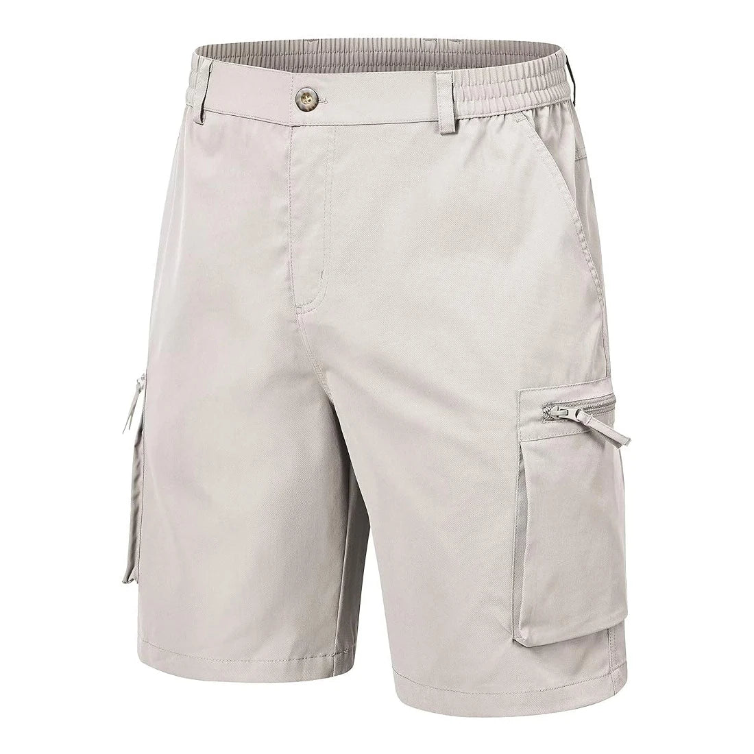 Men's Summer Breathable Cargo Shorts Loose Casual  Elastic Waist Multi-Pocket shorts Suitable for Outdoor Sports And Daily Wear