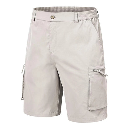 Men's Summer Breathable Cargo Shorts Loose Casual  Elastic Waist Multi-Pocket shorts Suitable for Outdoor Sports And Daily Wear